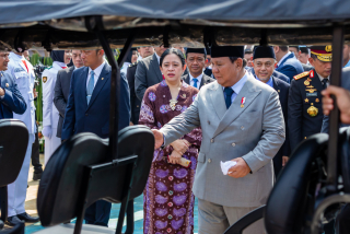 Puan Pimpin Pembacaan Ikrar Peringatan Hari Kesaktian Pancasila di Lubang Buaya