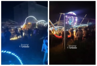 Viral Detik-Detik Wahana Perosotan Pelangi Ambruk di Ketapang