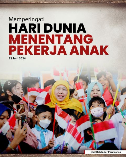 Khofifah Tegas Serukan Stop Pekerja Anak, Penuhi Hak dan Kesejahteraan Anak