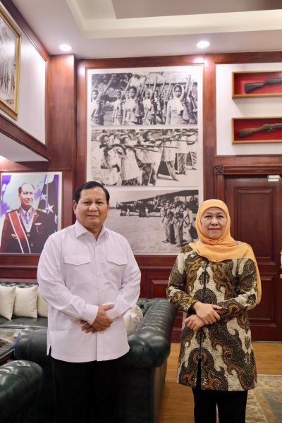 Khofifah Sampaikan ke Prabowo  Pesantren Jatim Siap Tampung 1.000 Anak Palestina