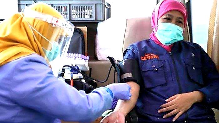 Hari Donor Darah Sedunia ,Khofifah Apresiasi Pendonor Darah Diseluruh Dunia