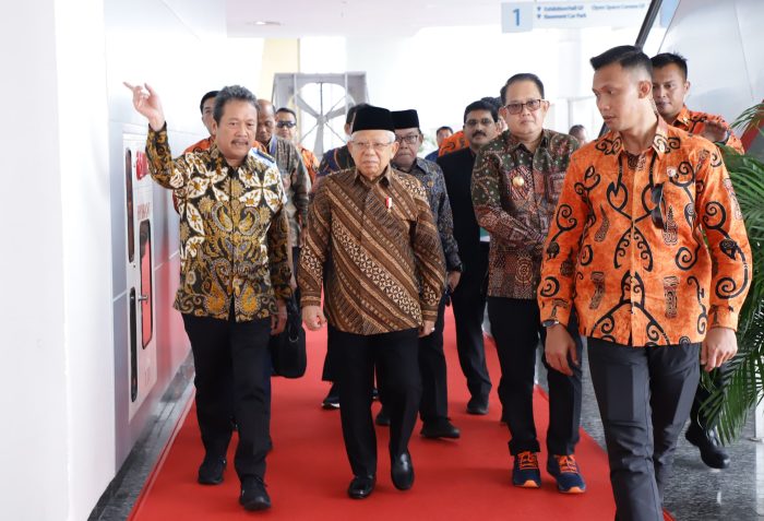 Wakil Presiden KH Ma'ruf Amin saat berkunjung ke Surabaya