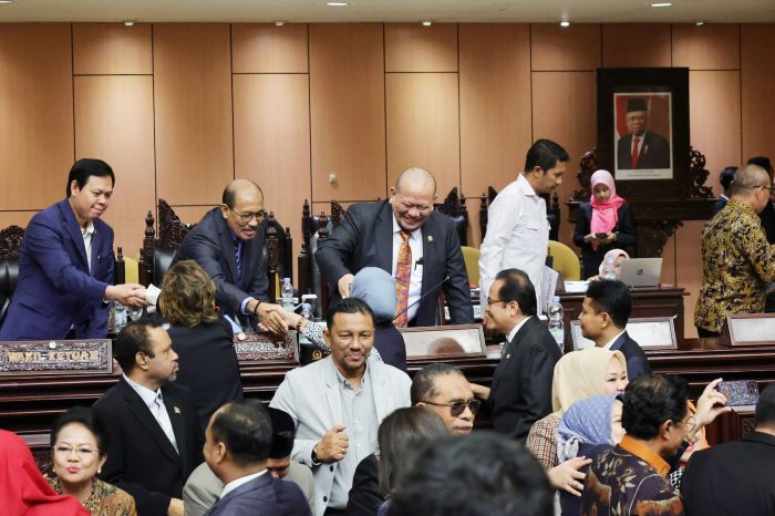 Sidang Paripurna di Gedung Nusantara V, Komplek Parlemen Senayan, Jakarta, Jumat (12/7/2024).