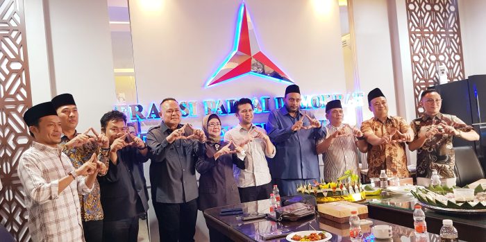 Demokrat Jatim menggelar syukuran sebelum pelantikan DPRD Jatim periode 2024-2029, Jumat (30/8/2024)