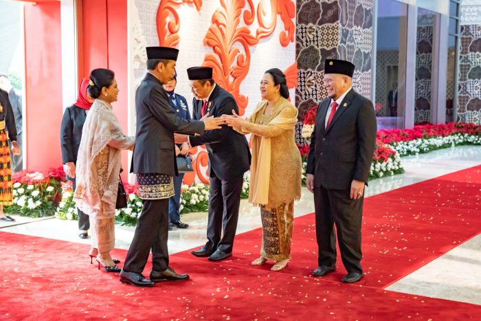 Sidang Bersama DPR RI dan DPD RI di Gedung Nusantara, Kompleks Parlemen, Senayan, Jakarta, Jumat (16/8/2024). Sidang Bersama DPR RI dan DPD RI dihadiri oleh Presiden Joko Widodo (Jokowi) dan Wapres Ma’ruf Amin.