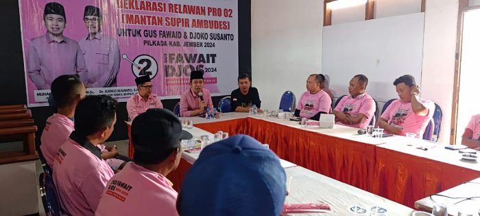 Mantan Sopir Ambulans Jember Deklarasi Dukung Gus Fawait - Djoko di Pilkada 2024