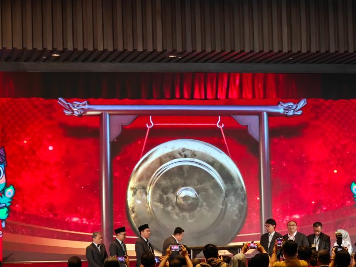 Suasana rapat pleno penetapan pasangan calon Gubernur dan Wakil Gubernur Jawa Timur terpilih hasil Pemilihan Kepala Daerah Serentak 2024 di hotel kawasan Jl Tunjungan, Surabaya, Kamis (6/2/2025).