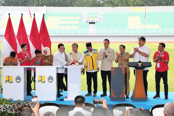 Presiden Resmikan 17 Stadion Berkelas Dunia, Menko AHY: Komitmen Infrastruktur Dukung Prestasi Olahraga Nasional