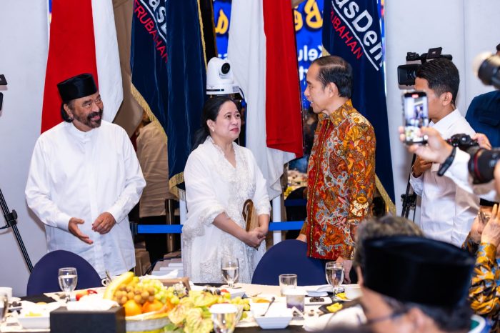 Bertemu Jokowi dan Surya Paloh di Acara Bukber, Puan Ditanya Soal RUU TNI