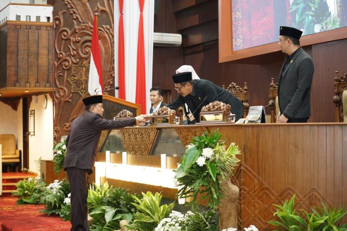 Suasana rapat sidang paripurna DPRD Jatim, Rabu (14/5/2025).
