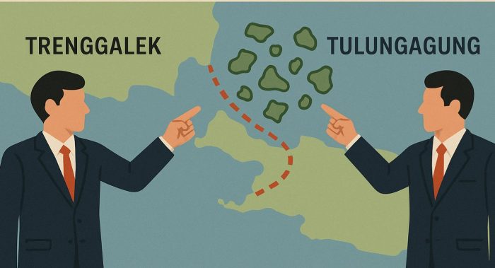 Ilustrasi rebutan pulau