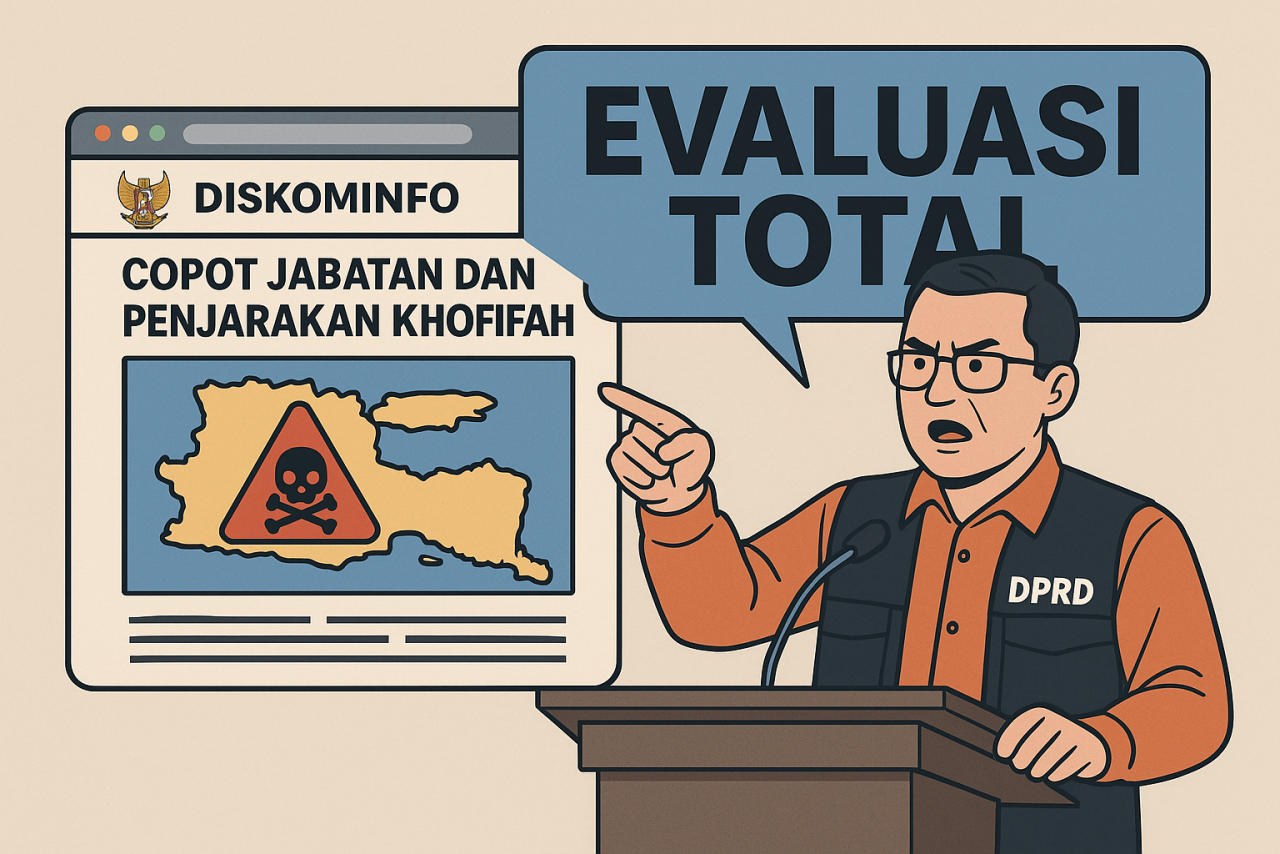 Ilustrasi peretasan di website Diskominfo Jatim.