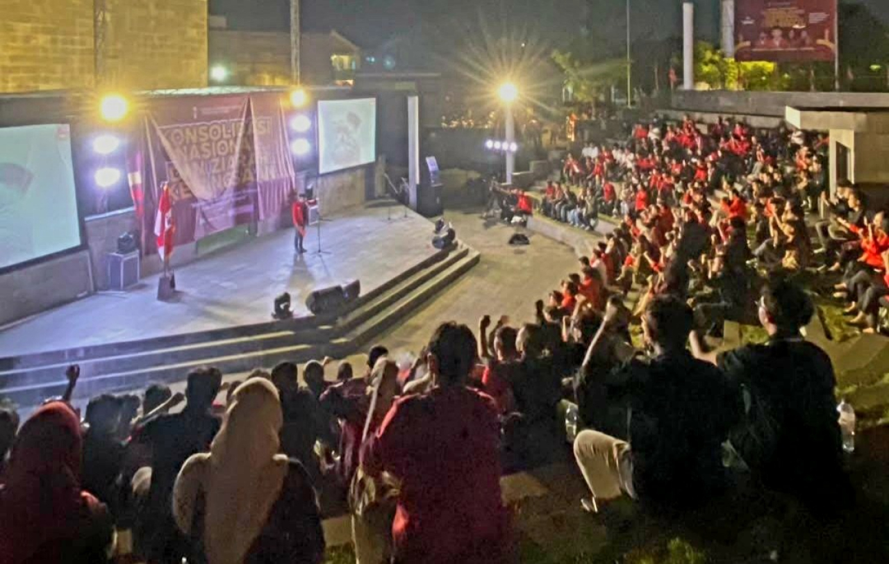 Konsolidasi nasional cabang-cabang Gerakan Mahasiswa Nasional Indonesia (GMNI) di Kota Blitar. Ist