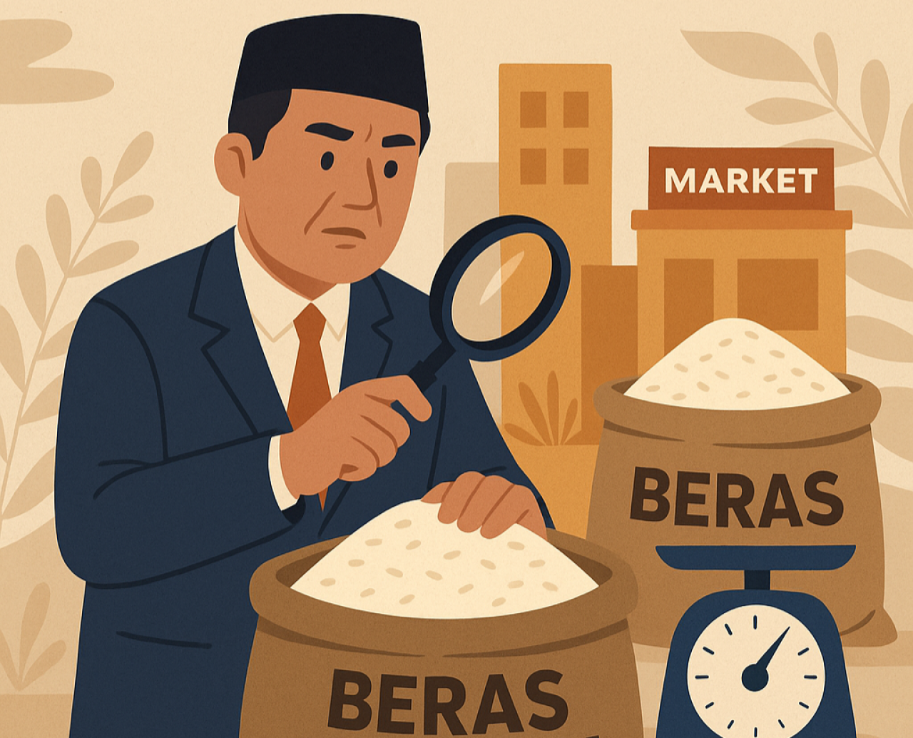 Ilustrasi beras oplosan