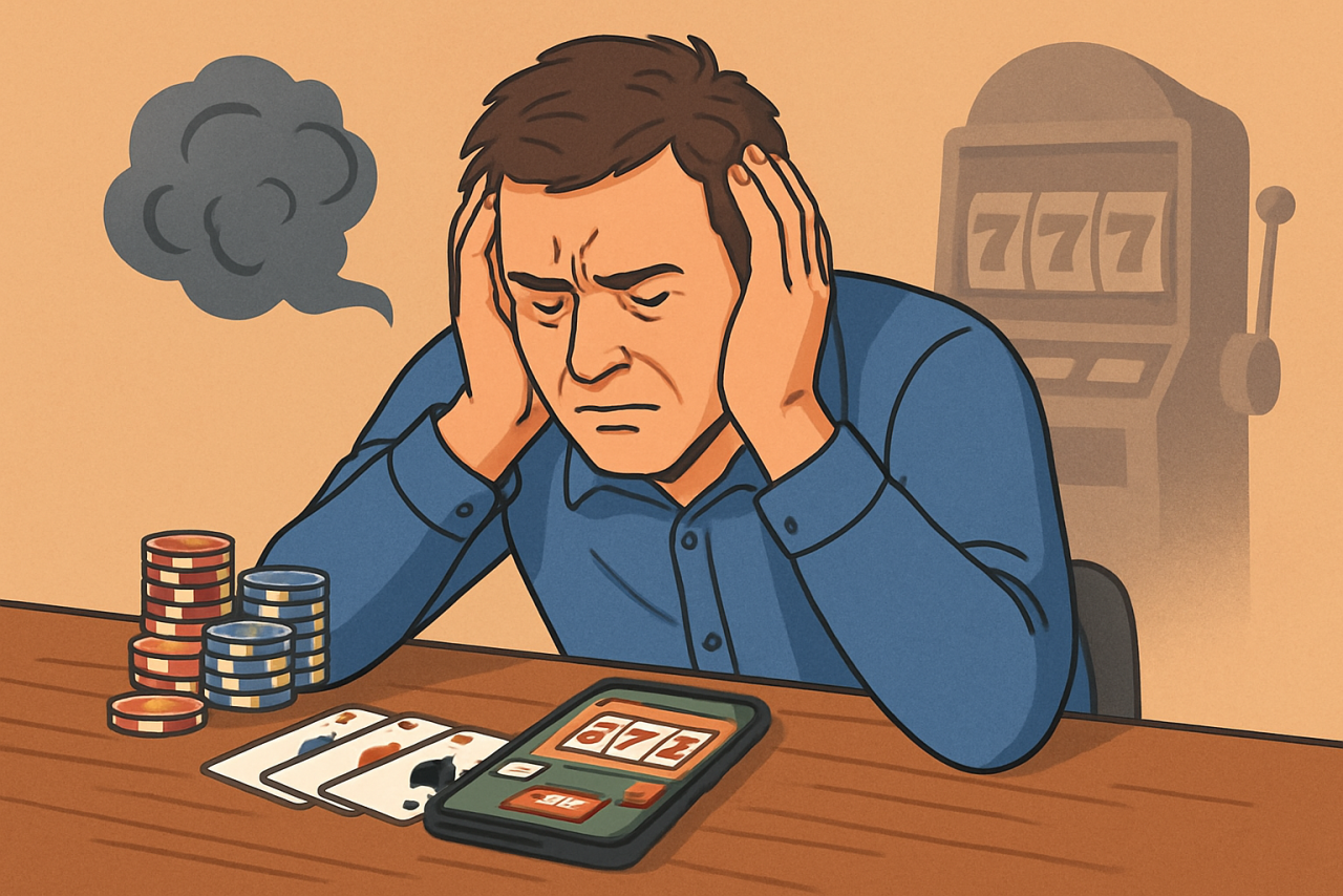 Ilustrasi kecanduan judi online