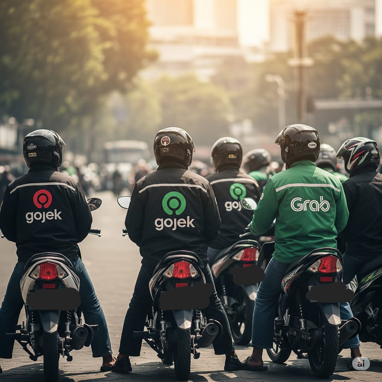 Ilustrasi transportasi online