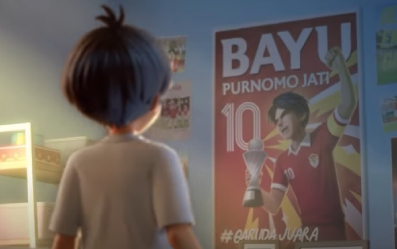 Salah satu potongan adegan film animasi Garuda di Dadaku. (Foto: tangkapan layar YT BASE Entertainment)