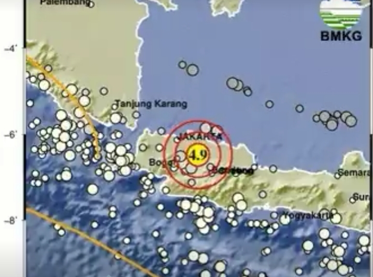 Gempa Bekasi (foto: X/@infoBMKG)