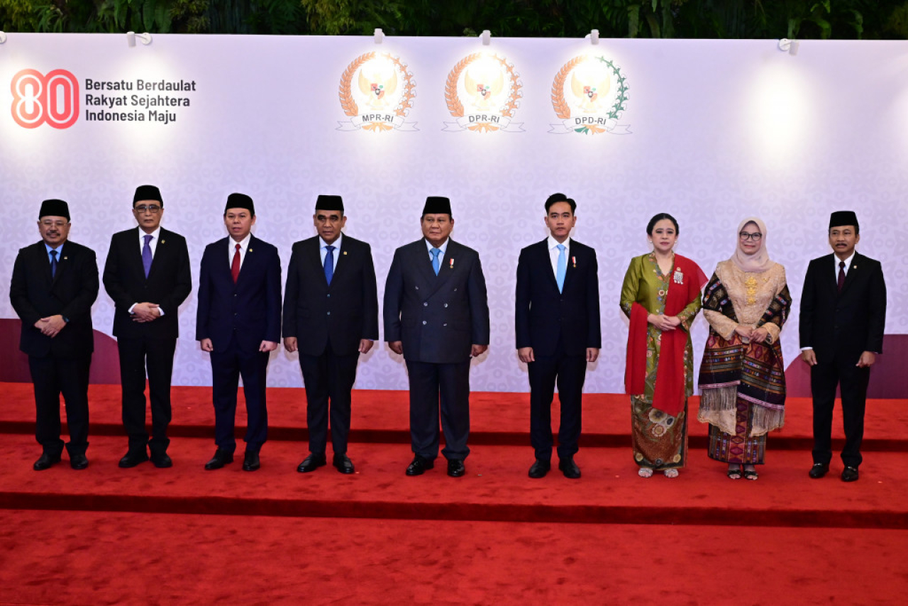 Ketua DPR RI Puan Maharani mengenakan Kebaya dengan nuansa warna hijau lime dalam rangkaian Sidang Tahunan MPR RI dan Sidang Bersama DPR-DPD RI tahun 2025. (Foto: Tim Puan for Lingkaran.net)