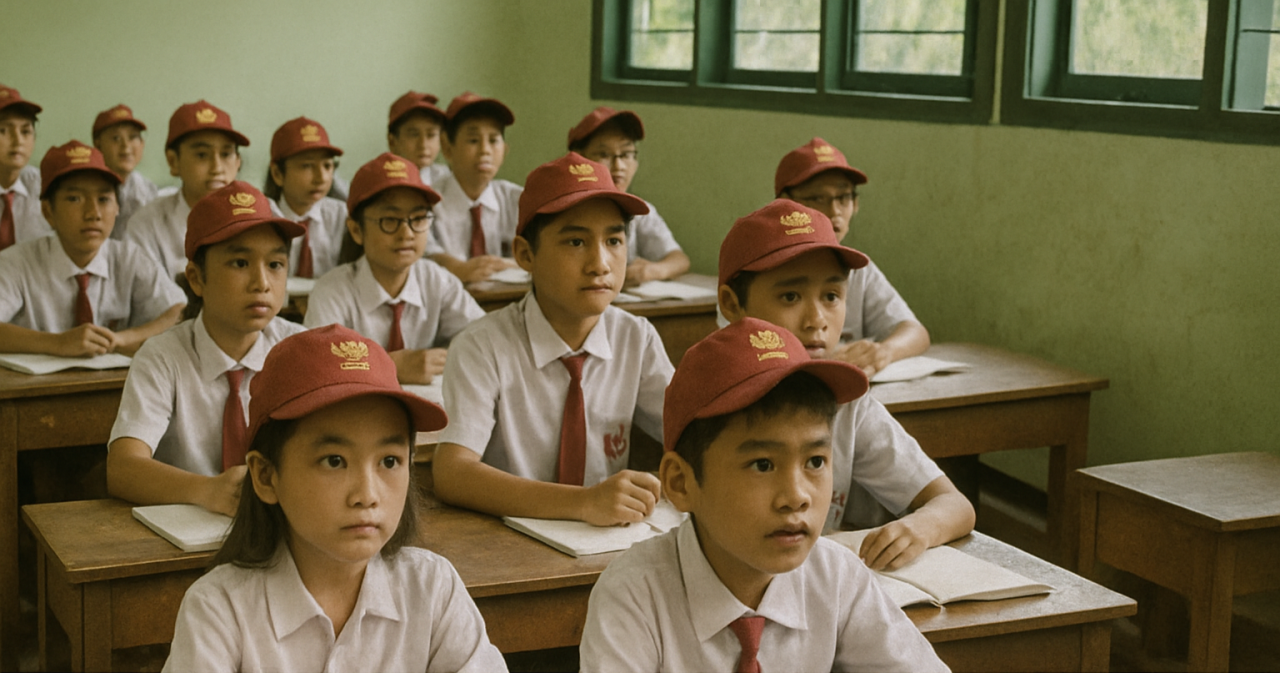 Ilustrasi sekolah rakyat. (Foto: ChatGPT)