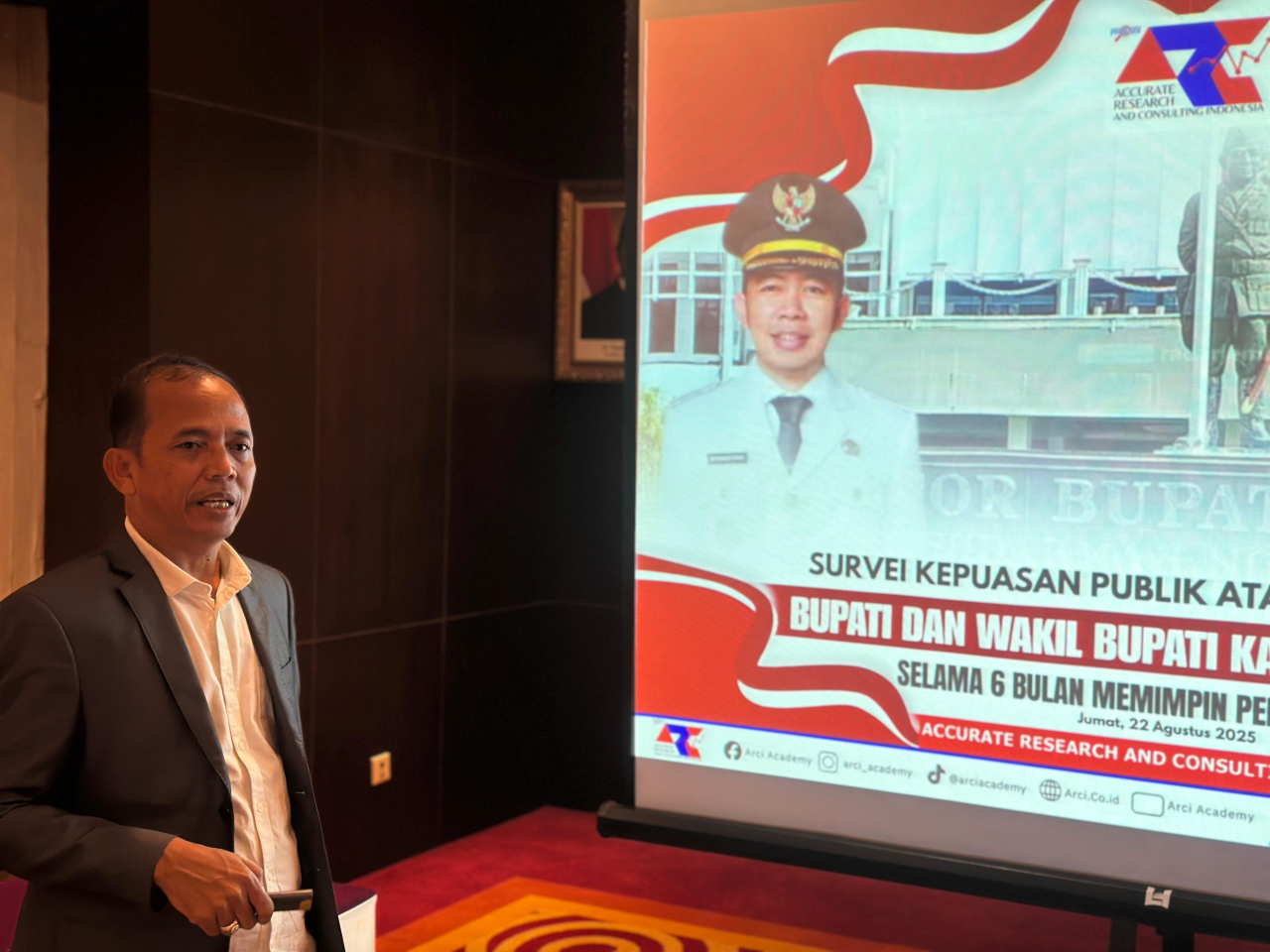 Lembaga Survei ARCI merilis hasil survei kepuasan warga Jember terhadap kinerja Bupati Gus Fawait-Wabup Djoko Susanto.