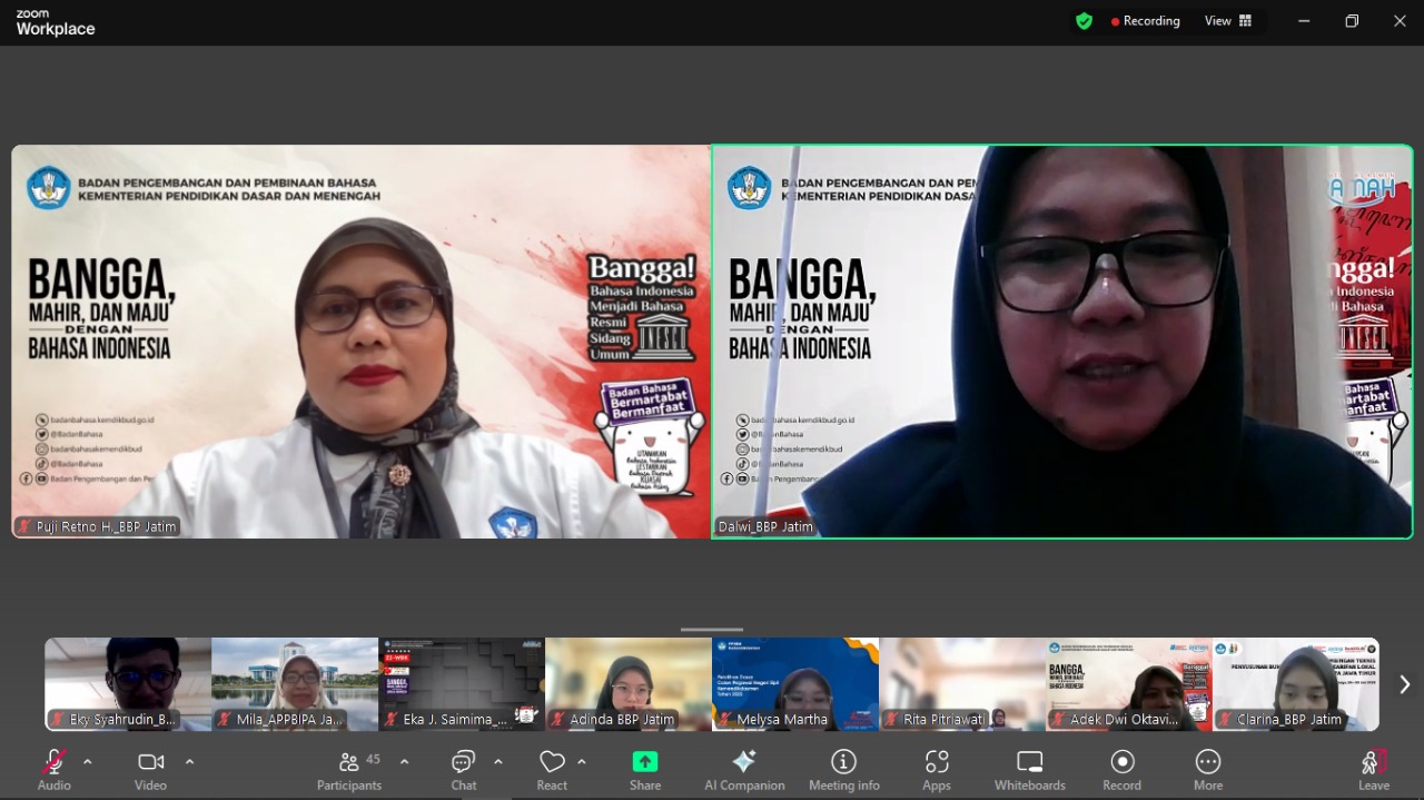 Telaah dan Uji Coba Buku Saku BIPA secara daring melalui Zoom Meeting