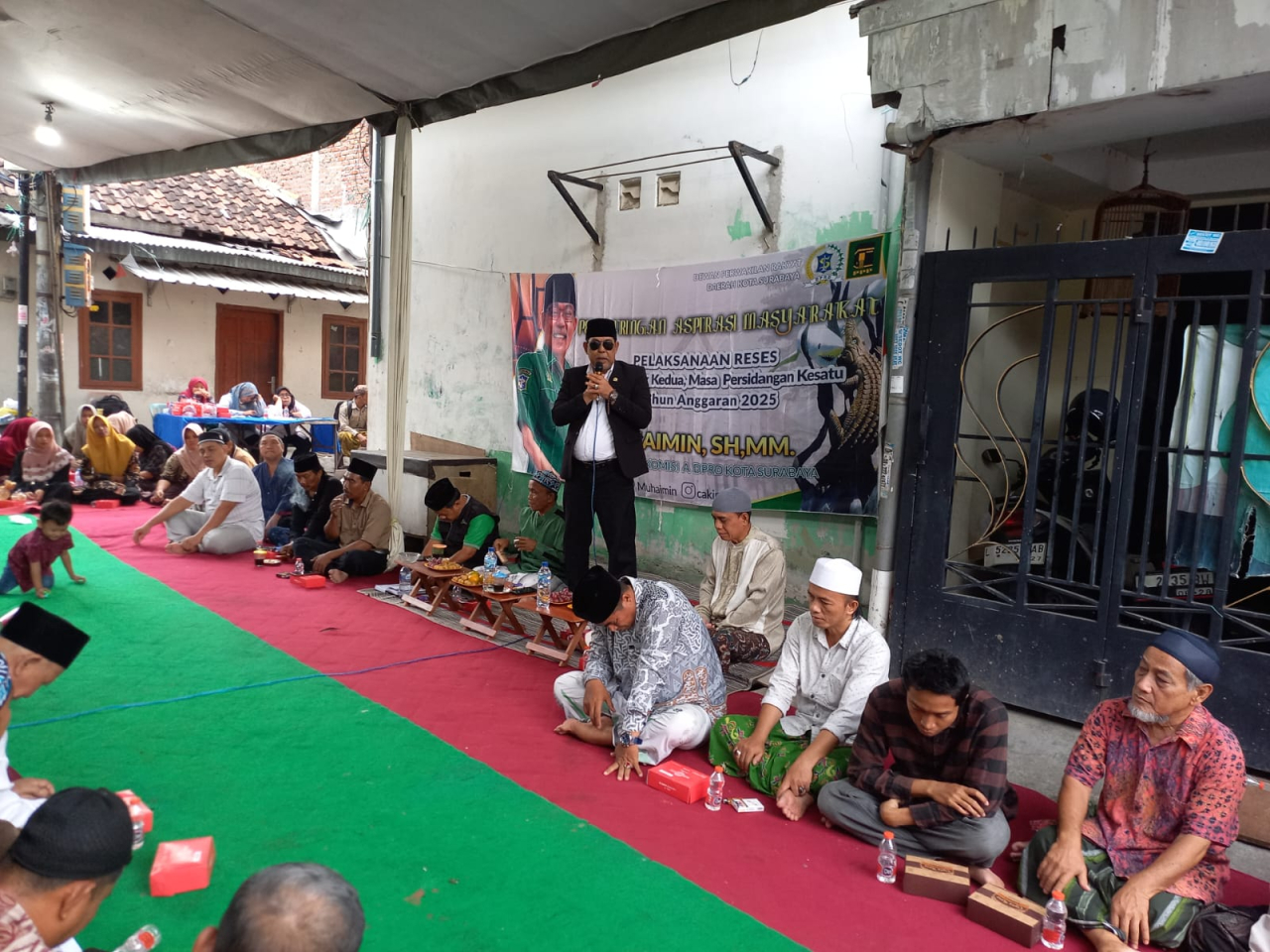 anggota DPRD Kota Surabaya Muhaimin saat reses di Bendul