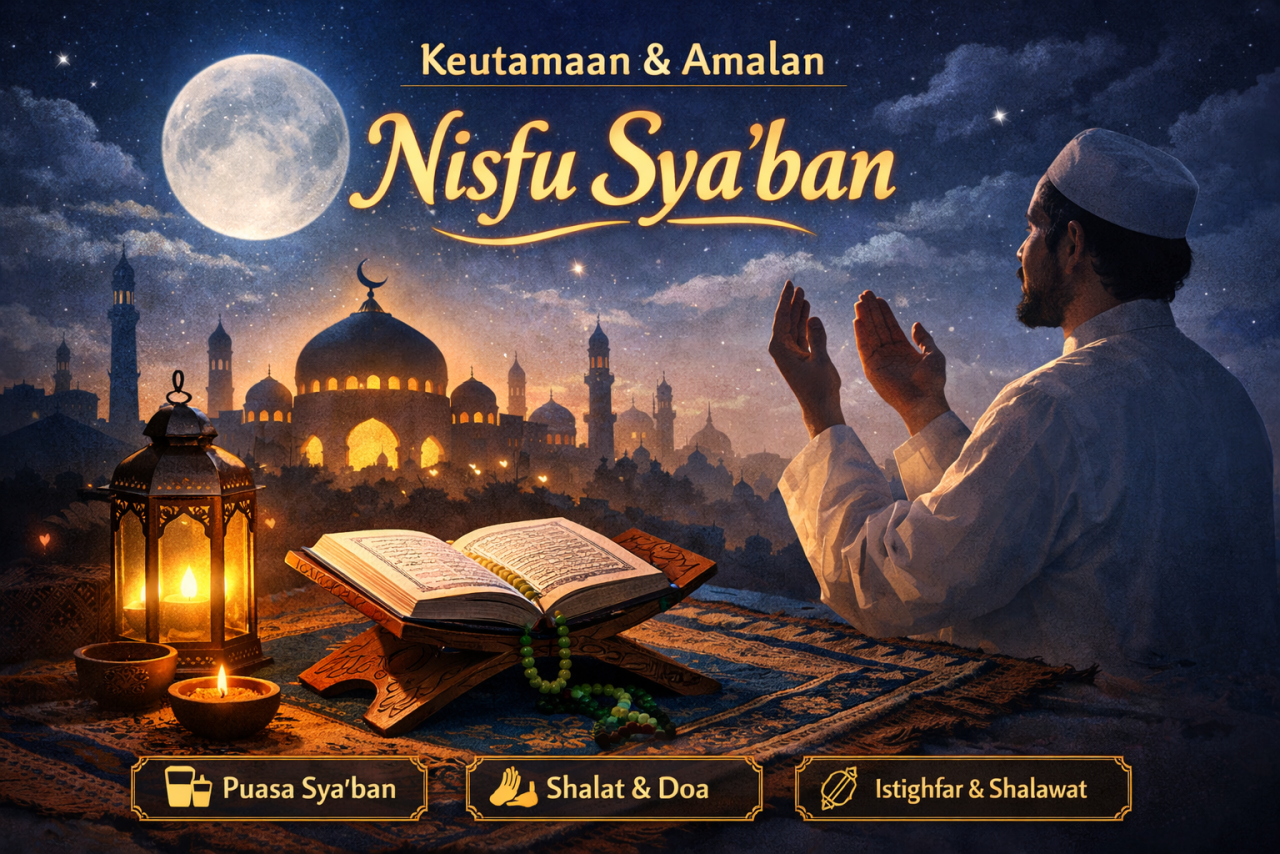 Ilustrasi Bulan Sya'ban. (ChatGpt)