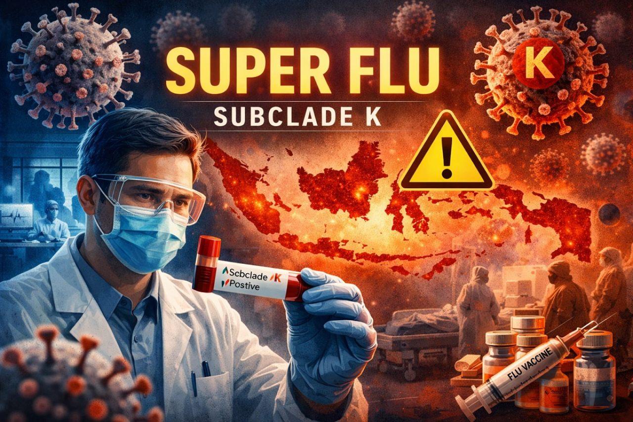 Ilustrasi super flu Subclade K. (ChatGpt)