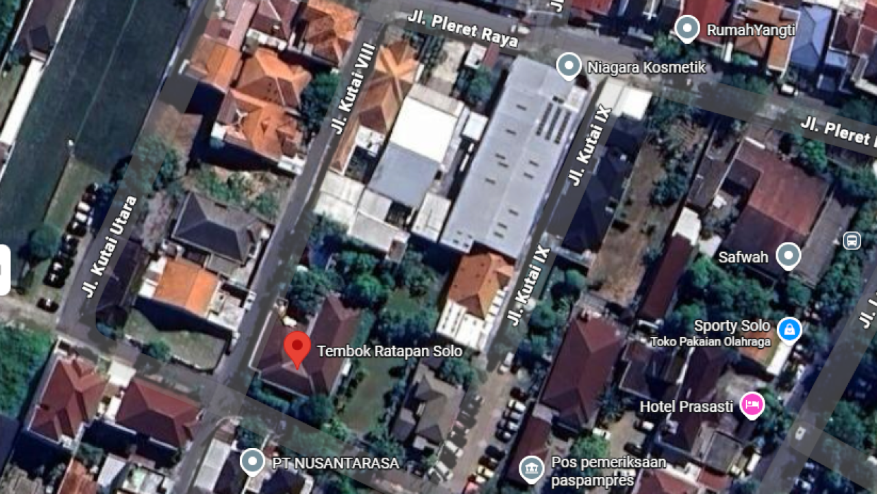 Lokasi Tembok Ratapan Solo di Google Maps (Google Maps)