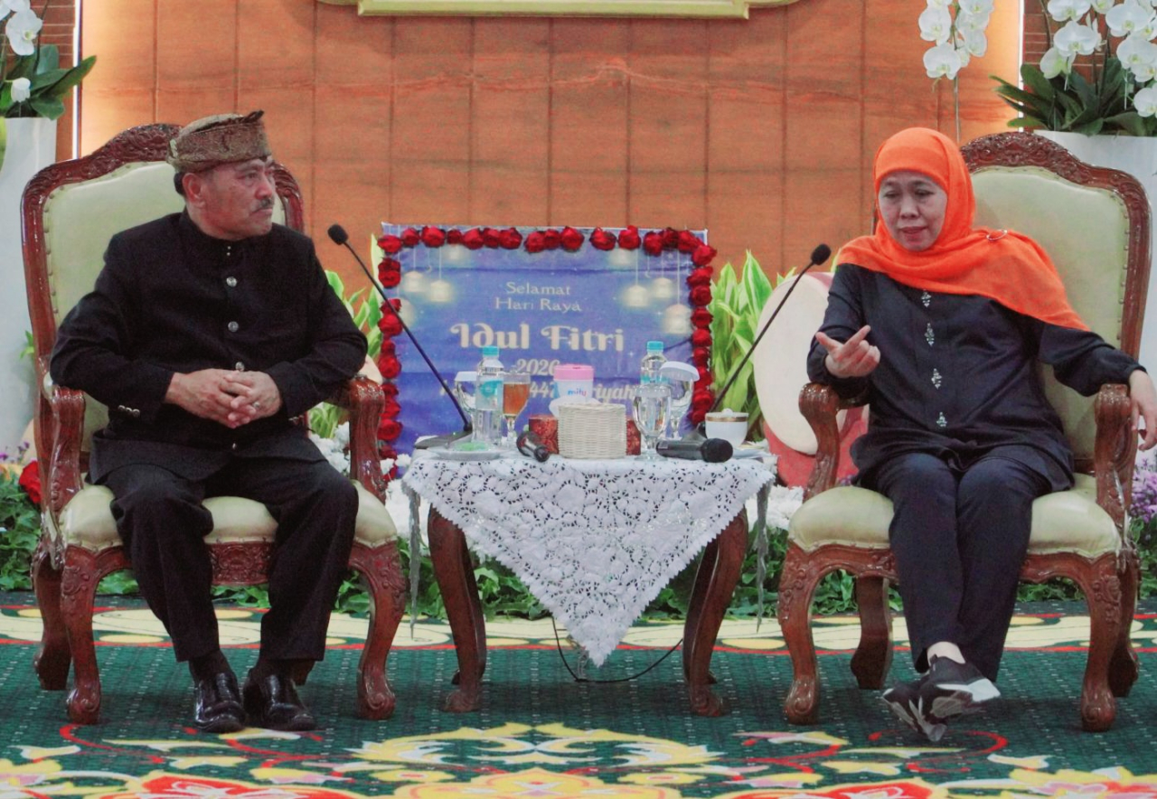 Audiensi Gubernur Jawa Timur, Khofifah Indar Parawansa dengan perwakilan masyarakat Suku Tengger di Gedung Negara Grahadi, Surabaya, Kamis (26/3/2026).