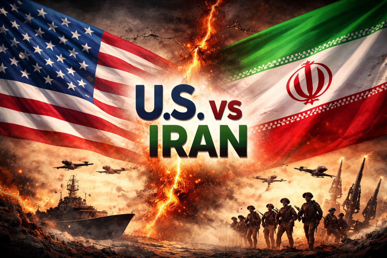 Ilustrasi perang Amerika vs Iran (ChatGpt)