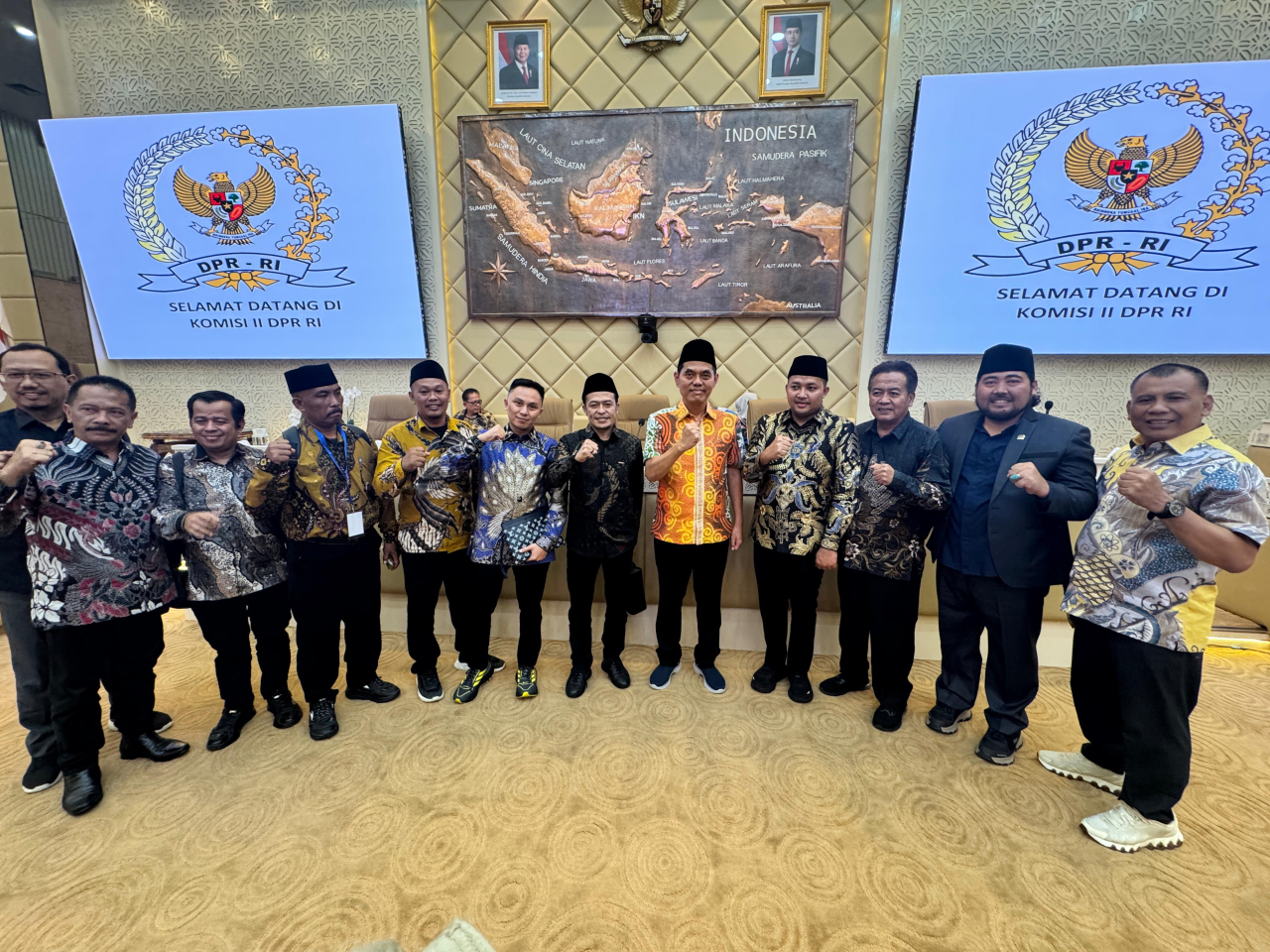 Komisi A DPRD Jawa Timur bersama Bupati Pasuruan, DPRD Kabupaten Pasuruan, perwakilan masyarakat, serta instansi terkait menghadiri Rapat Dengar Pendapat (RDP) di Komisi II DPR RI, Rabu (3/6/2026).