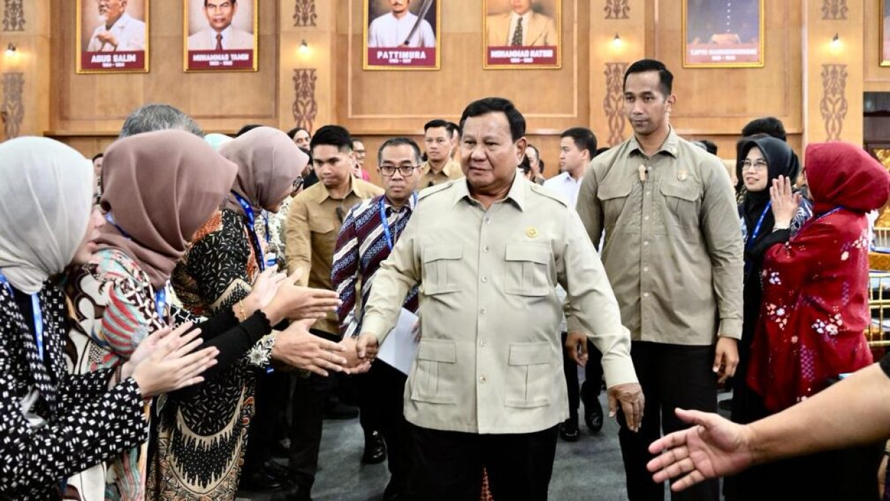 Presiden Prabowo Subianto saat menutup Sarasehan Kebangsaan Konvensi Sains, Teknologi, dan Industri Indonesia (KSTI) Tahun 2026 yang digelar di Jakarta International Convention Center (JICC), Jakarta, Minggu (28/6/2026. (BPMI Setpres)
