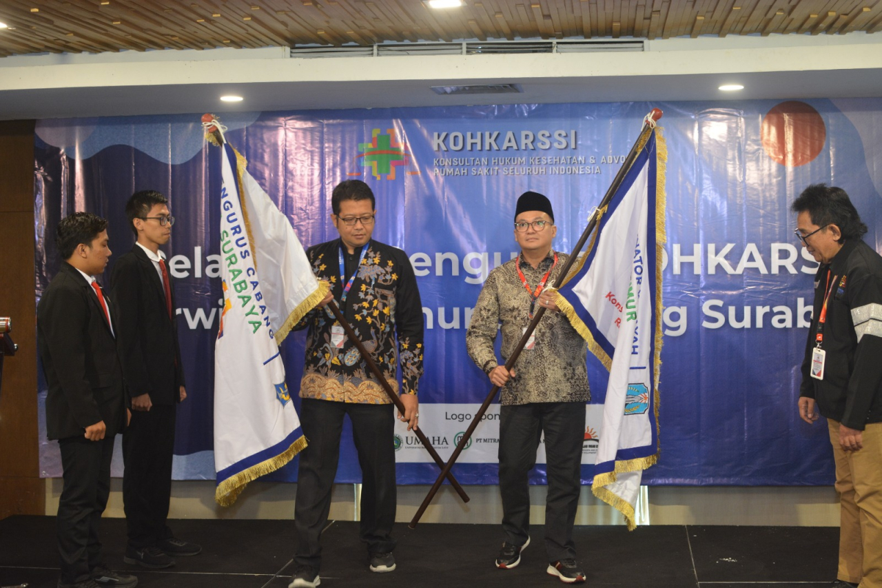 Konsultan Hukum Kesehatan dan Advokasi Rumah Sakit Seluruh Indonesia (KOHKARSSI) melantik jajaran Pengurus Koordinator Wilayah