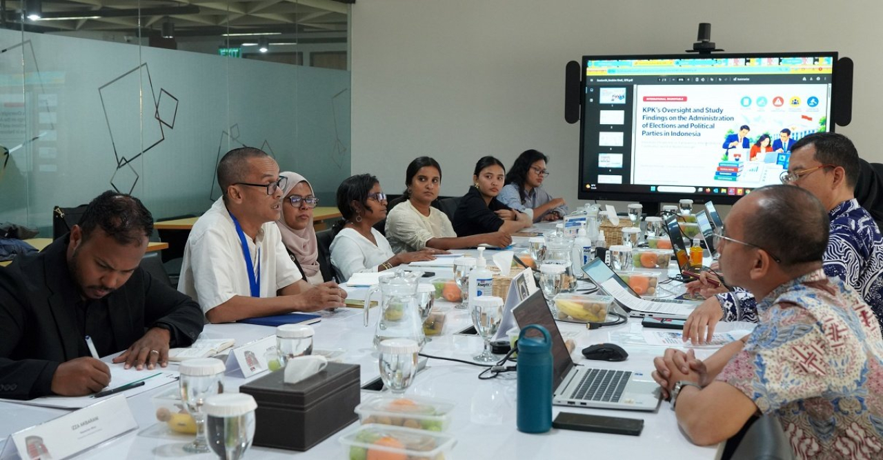 Audiensi bersama tim Transparency International (TI) Maldives di Gedung Pusat Edukasi Antikorupsi KPK, Jakarta, Selasa (20/10/2026).